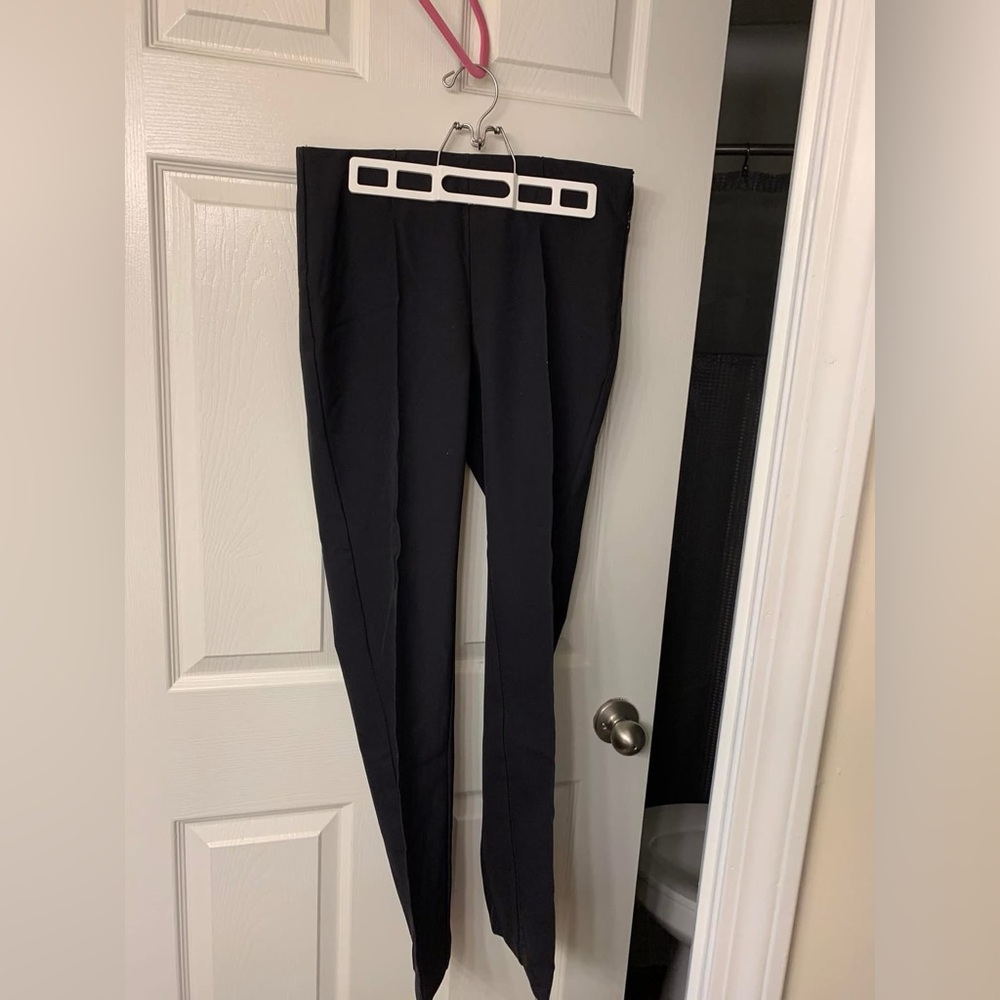 Black High-Waisted Pants- Pintuck
